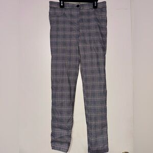 Glen plaid fitted pants